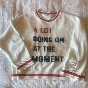 Taylor Swift Red - Cream Sweater with Red and Black Accents